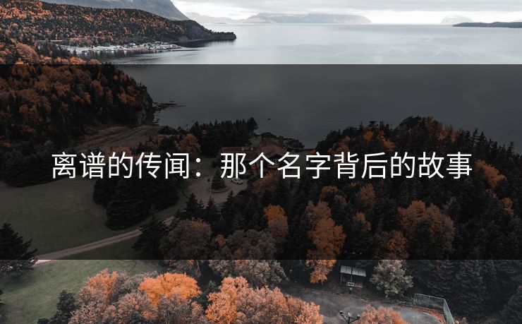 离谱的传闻：那个名字背后的故事
